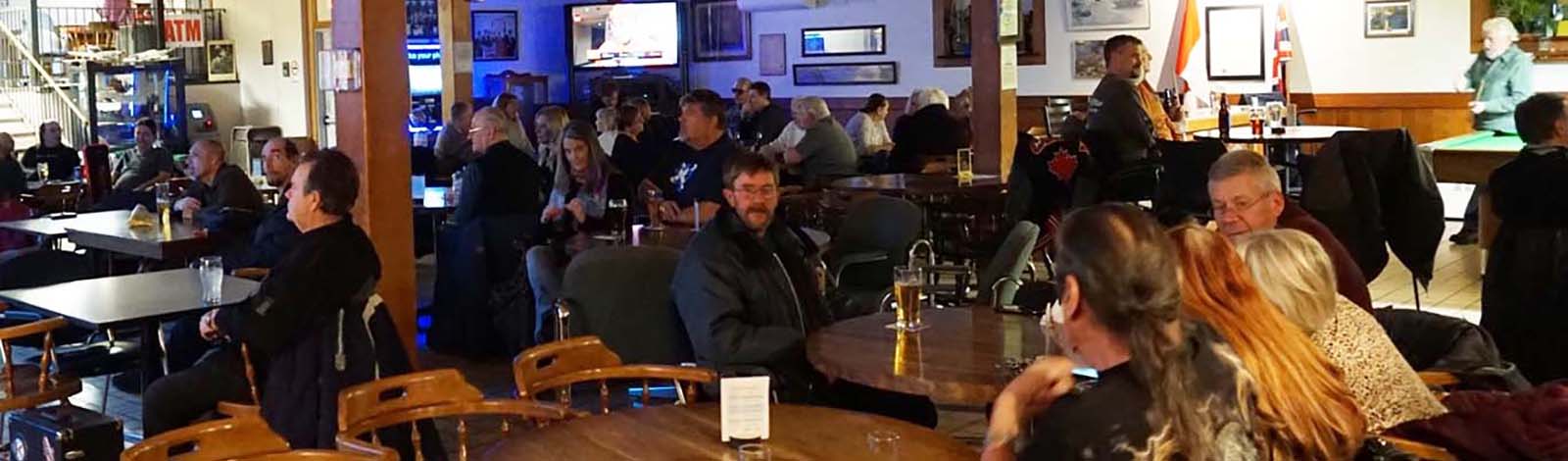 club room jam night game on tv screens